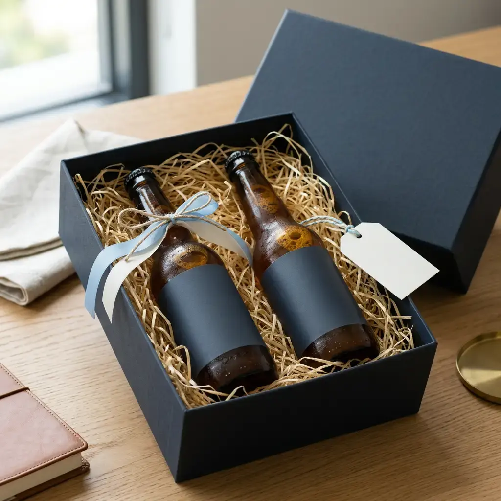 Das besondere Firmengeschenk: Ihr eigenes Bier im Corporate Design. Individuell gebrautes Bier in einer edlen Geschenksverpackung als personalisiertes Kundengeschenk für Unternehmen.